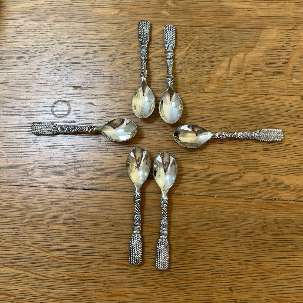 SILEA Vintage Silver-Plated Moka Spoons – Set of 6